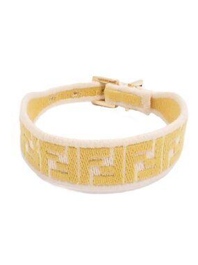 Fendi FF Logo Misanga Bracelet Yellow Size